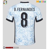 Moške Nogometnih dresov Portugalska Bruno Fernandes #8 Gostujoči EP 2024 Kratki rokavi